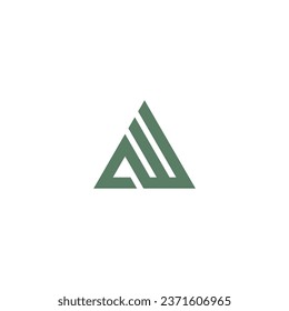 letter aw logo vector image