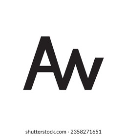 Letter  AW Monogram Logo ,Modern logo designs template