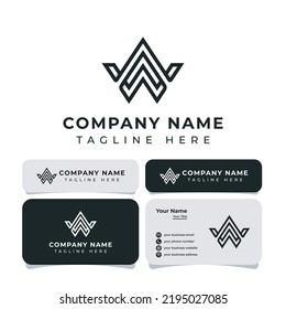 Letter AW Monogram Logo, ist für jedes Unternehmen geeignet.