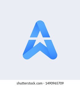 Letter AW And Star Logo Concept. Artsy, Professional And Clean Logo. Suitable For All Types Of Business.