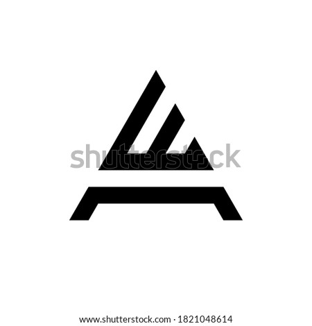 Letter AW WA logo template