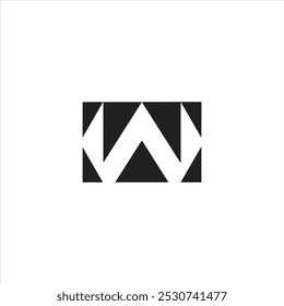 Letter AW or WA modern branding elegant icon monogram logo negative space logo concept