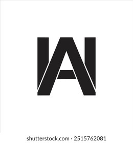 Letra Aw ou Wa retângulo forma elegante logotipo de arte de linha, ideia de design de logotipo moderno exclusivo