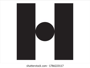 
Letter ax or black circle between black bars
