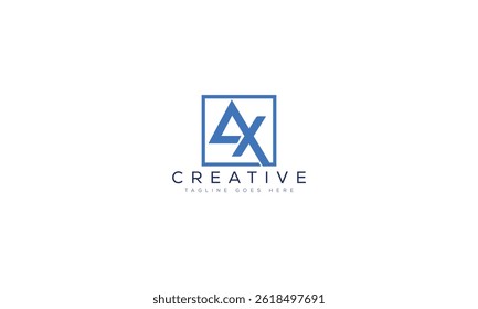 Letter AX-Logo, Entwurfsvorlage, Vektorgrafik