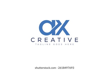 Letter AX logo design template vector illustration