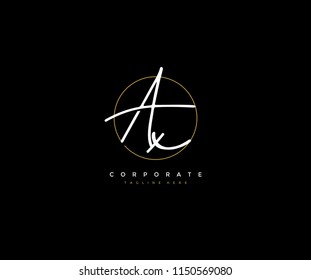 Letter Ax Logo Manual Elegant Minimalist Stock Vector (Royalty Free ...