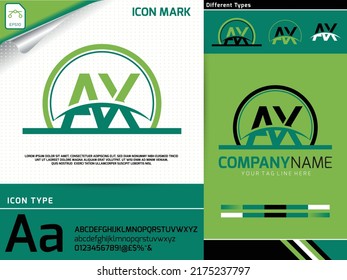 Letter ax logo premium vector