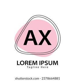 letter AX logo. A X. AX logo design vector illustration for creative company, business, industry
