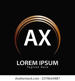 letter AX logo. A X. AX logo design vector illustration for creative company, business, industry