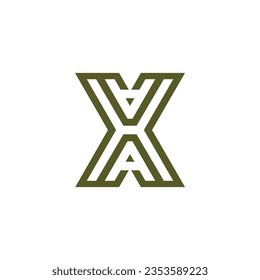 Letter AX or XA logo