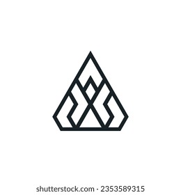 Letter AX or XA logo