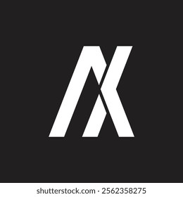 Letter AX or XA logo creative unique and stylish logo design pattern, vector art icon and modern business identity white color on black background.