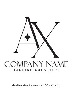 Letter AX or XA vector logo design for luxury, fashion, jewelry, boutique, and startup