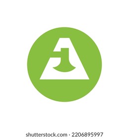 Letter A axe logo design vector