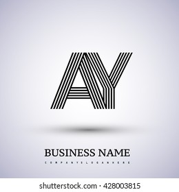Letter AY linked logo design. Elegant symbol for your business or company identity.