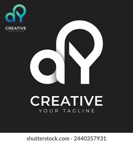 Letter ay logo, vector logo design template
