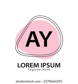 letter AY logo. A Y. AY logo design vector illustration for creative company, business, industry