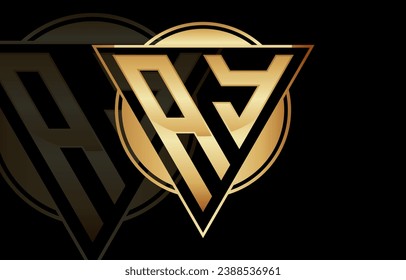 Letter AY Triangle Logo Design