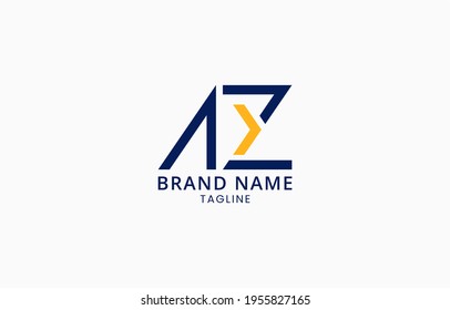 Letter AZ Arrow Logo Design Vector Template suitable for personal or business brand