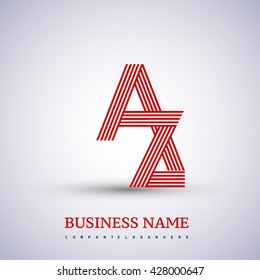 Letter AZ linked logo design. symbol for your business or company identity.