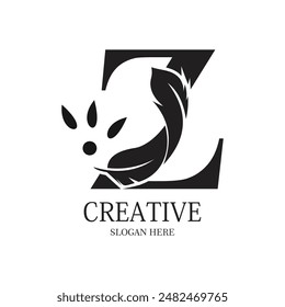 Letter a-z logo design simple concept Premium Vector