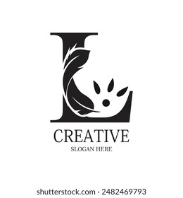 Letra a-z diseño del logotipo concepto simple Vector de Premium