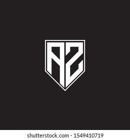 Letter AZ logo Design Template