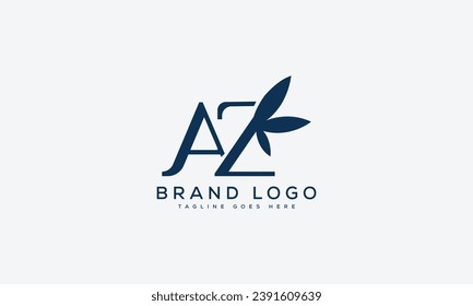 diseño de la plantilla vectorial del logotipo AZ de la carta para la marca
