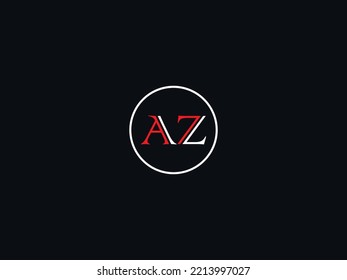 Diseño de imagen vectorial del logotipo AZ