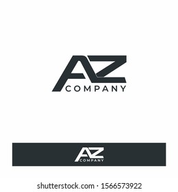 Letter AZ Modern Company Logo Design Vector Template