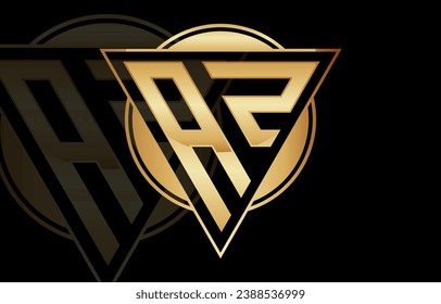 Logo-Design von Letter AZ Triangle