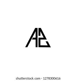 letter az, za triangle shape Logo design Template Vector Design white background