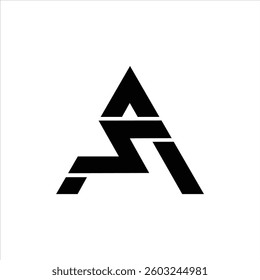 letter AZ or ZA Triangle Stylish New Logo