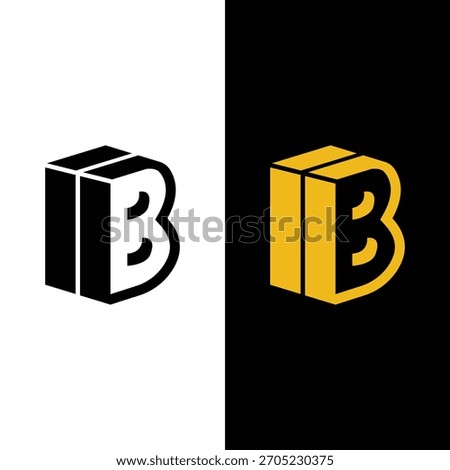 Letter B 3D Cube Logo Stock Vectors and Vector Art.