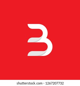 Letter B 3d logo with modern concept vector illustration