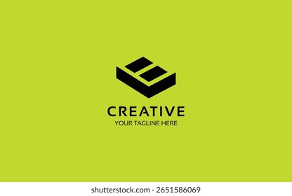 Modelo de logotipo 3D Carta B para sua marca