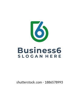 
Letter B 6 logo design template vector