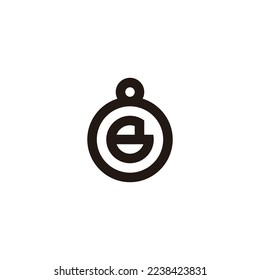 Letra B en 8, símbolo geométrico circular simple vector de logotipo