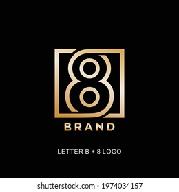 Letter B + 8 logo design concept for brand