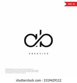 Letter A B AB  Logo icon modern. Premium Line Alphabet Monochrome Monogram emblem. Vector graphic design template element. Graphic Symbol for Corporate Business Identity. 