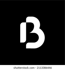 Letter B Abstrac Black And White Logo Design