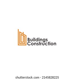 letra b abstracto de la línea de construcción de la línea de arte logo vector