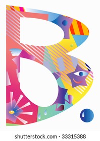 Letter  B  abstract  capital.