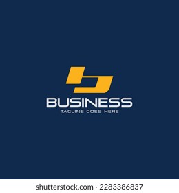 Letter b abstract geometric logo design vector illustration