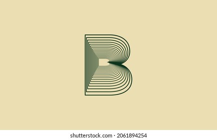 letter B abstract icon logo design initial concept