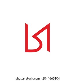 letra b vector de logotipo geométrico de flecha vinculada abstracta
