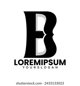 letter B abstract  logo design 