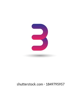 Letter B abstract logo icon design template elements. Vector color sign.