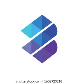 Letter B abstract logo. Web design